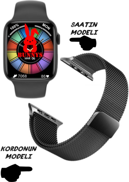 Wacht 8 Pro Akıllı Saat Nfc Özellikli Bt Konuşma Özellikli Akıllı Saat Demir Kordon