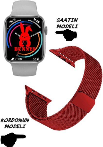 Wacht 8 Pro Akıllı Saat Nfc Özellikli Bt Konuşma Özellikli Akıllı Saat Demir Kordon