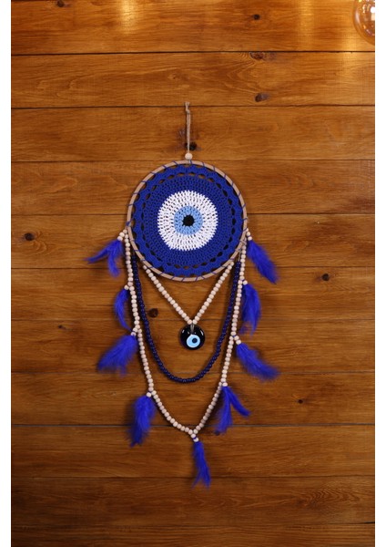 BH Bohem Handmade Bohem Handmade Nazar Boncuğu Düş Kapanı Dreamcatcher  Hediyelik Duvar Süsü Ev Dekorasyonu D002