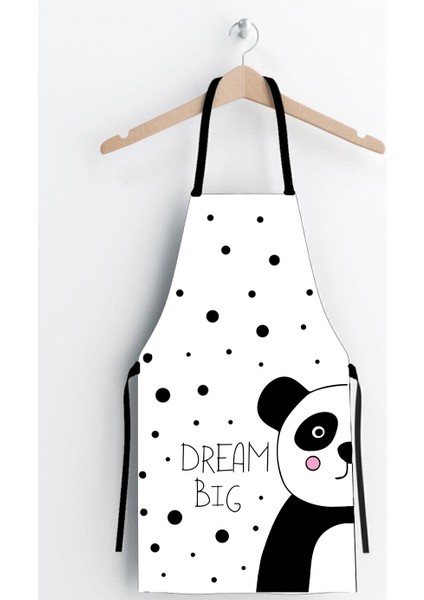 Panda Beyaz Mutfak Önlüğü