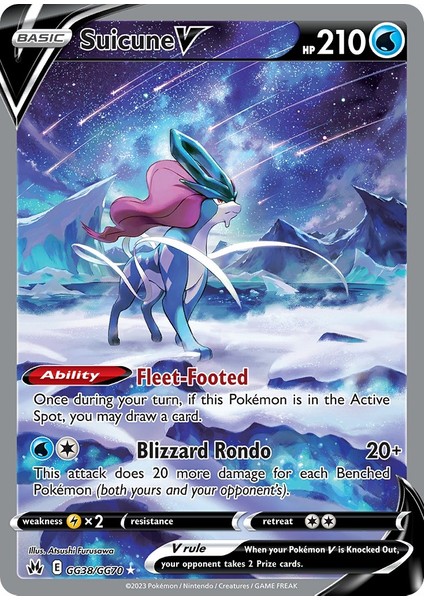 Pokemon Suicune V 210HP Kart