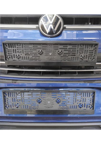 Siyah Düz Araç Takmatik Çıtalı Oto Plakalık 2 Adet Ön Arka