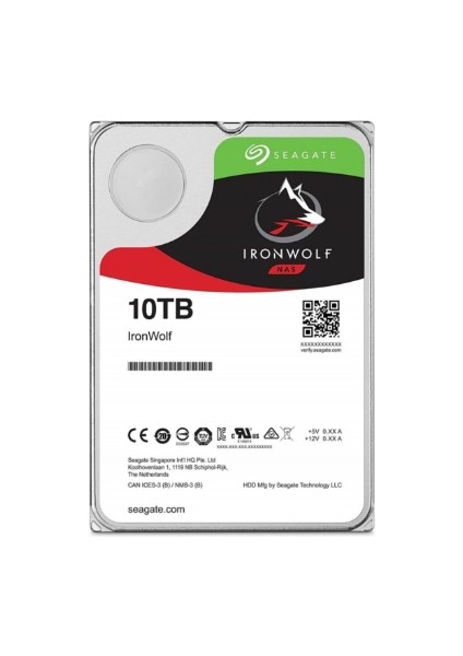 10TB Seagate Ironwolf 7200RPM 256MB Nas ST10000VN000