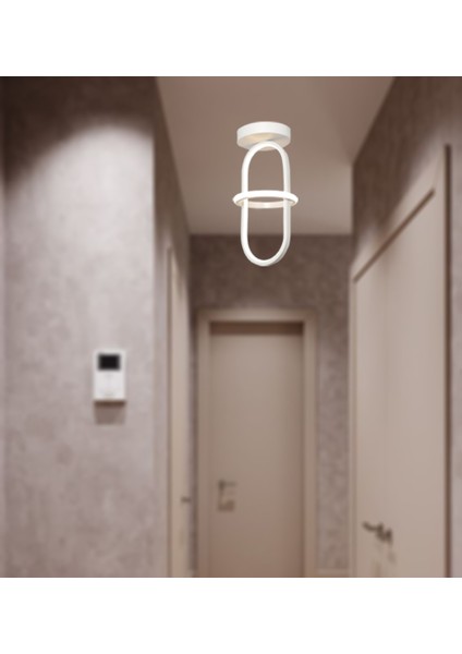 TT006-1PLF-BY Tt Aydınlatma Minyon Modeli Tekli Plofonyer Mat Beyaz LED Avize