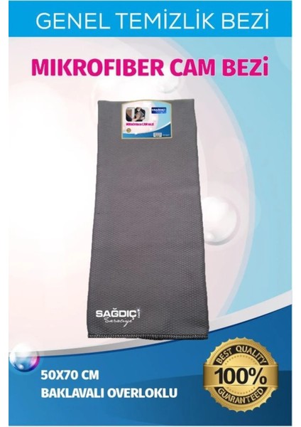 Mikrofiber Overloklu Genel Çok Amaçlı Cam Bezi