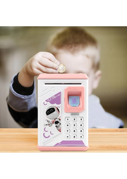 Dekoratif Şifreli Parmak Izi Butonlu Kumbara fırsatları