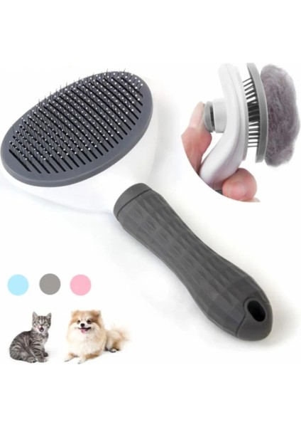 Kedi Köpek Tüy Toplayıcı Tarak Evcil Hayvan Tüy Toplayıcı Fırçası Otomatik Temizlenen Tuşlu Fırça modelleri