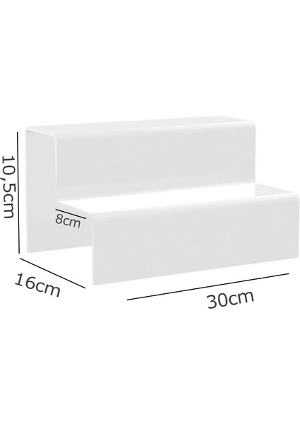 2 Katlı Merdiven Stand (Beyaz 30cm)