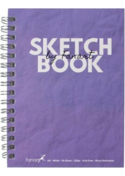 Fanart Academy Sketch Book 120 gr Spiralli 50 Yp A6 Mor 8672