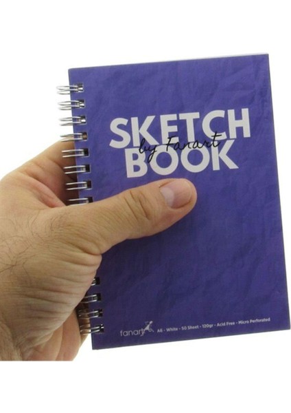 Fanart Academy Sketch Book 120 gr Spiralli 50 Yp A6 Mor 8672