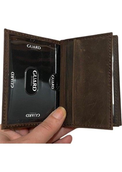 Guard Kredi Kartlıklı Cüzdan Deri Kadın Erkek Kartlık 10 Bölmeli Mini Cüzdan indirimleri
