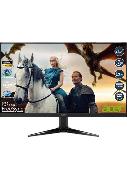 QG221Q 21,5"  75Hz 1ms (Hdmı+Vga) Freesync Full HD LED Monitör UM.WQ1EE.001