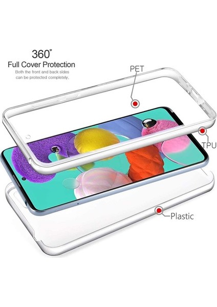 Samsung A04 360 Derece Kılıf Şeffaf Silikon Ön Arka modelleri