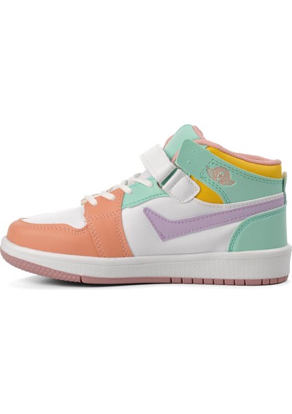 Lambırlent 0121-F Yeşil-Beyaz-Lila Çocuk Bilek Boy Sneaker fiyatları