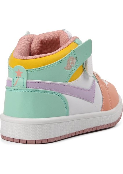 Lambırlent 0121-F Yeşil-Beyaz-Lila Çocuk Bilek Boy Sneaker fırsatları
