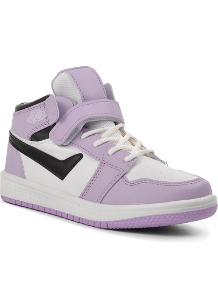 Lambırlent 0121-F Lila-Beyaz-Siyah Çocuk Bilek Boy Sneaker modelleri