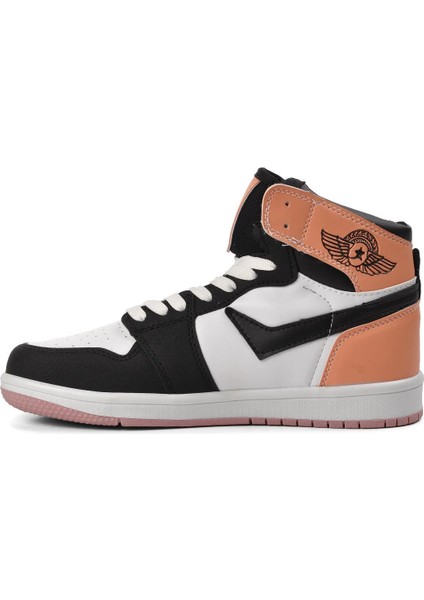 Lambırlent 0121 Siyah-Beyaz-Pudra Kadın Bilek Boy Sneaker fiyatları