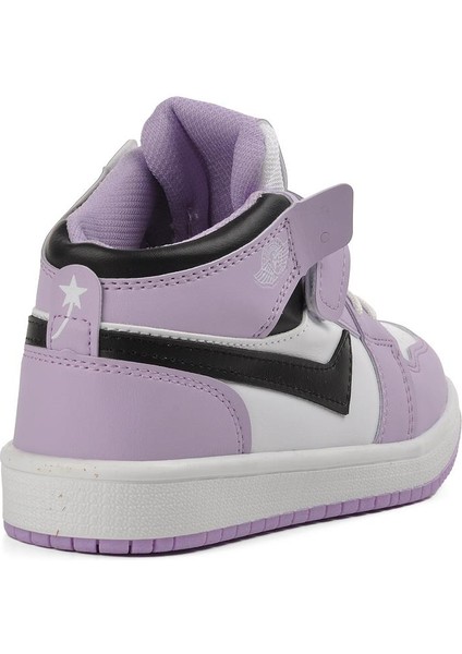 Lambırlent 0121-F Lila-Beyaz-Siyah Çocuk Bilek Boy Sneaker fırsatları