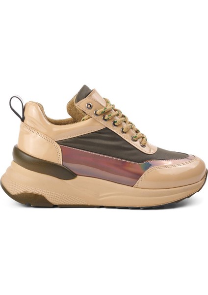 013 Bej-Haki Kadın Sneaker