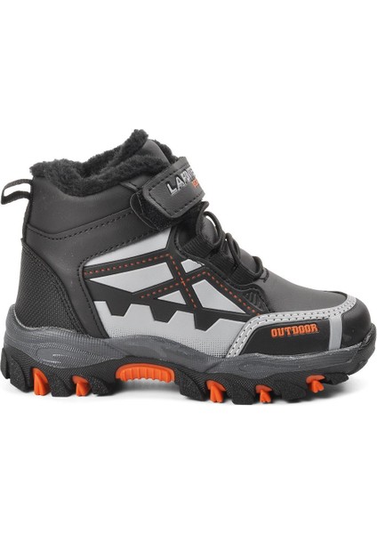 252-F Siyah-Oranj Içi Kürklü Su Itici Çocuk Outdoor Bot