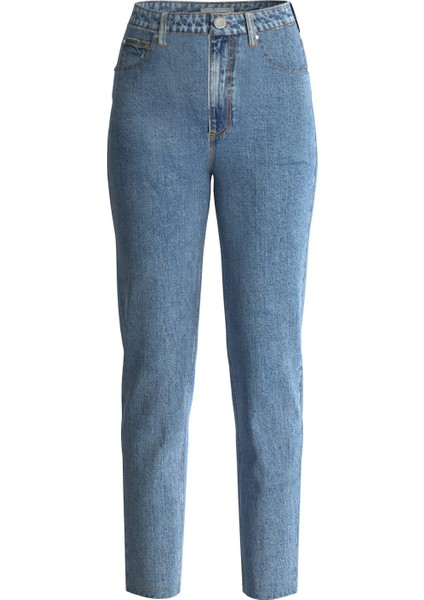 Normal Bel Ankle Paça Mom Fit Mavi Kadın Denim Pantolon W2YA21D4NH5AUMD