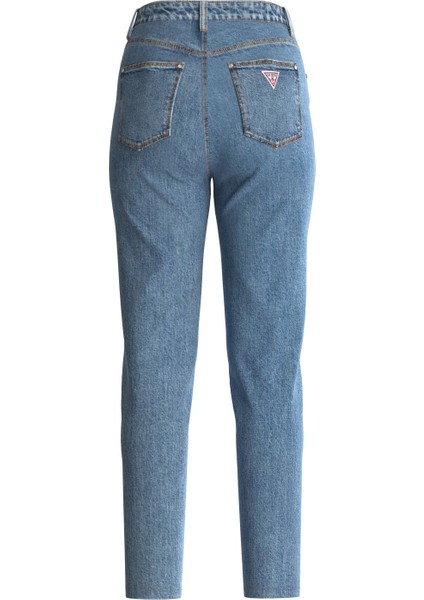 Normal Bel Ankle Paça Mom Fit Mavi Kadın Denim Pantolon W2YA21D4NH5AUMD fiyatları