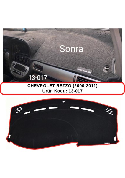 Chevrolet Rezzo (2000-2011) Torpido Koruma Kılıfı 3d Koruyucu Halı Örtü
