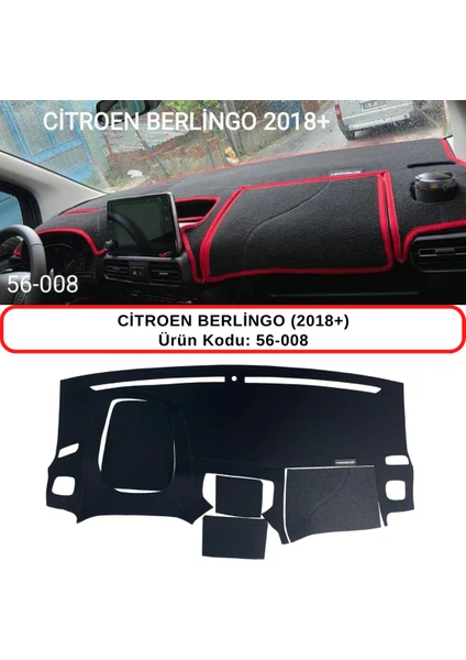 Citroen Berlingo (2018+) Ekranlı Kapaklı Torpido Koruma Kılıfı 3d Koruyucu Halı Örtü