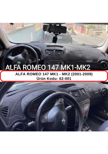 Alfa Romeo 147 Mk1 - Mk2 (2001-2009) Torpido Koruma Kılıfı 3d Koruyucu Halı Örtü
