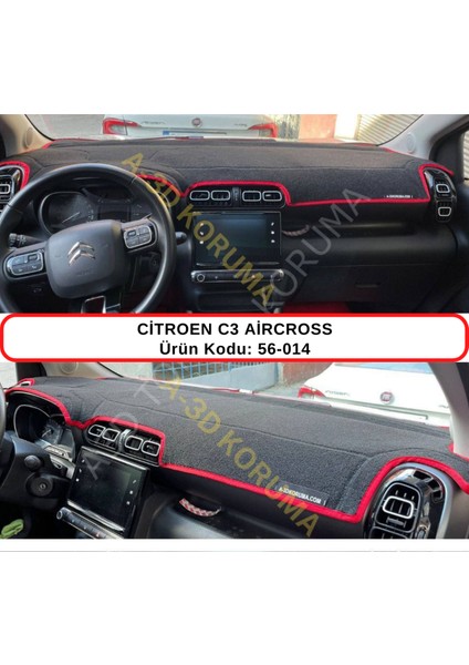 Citroen C3 Aircross Torpido Koruma Kılıfı 3d Koruyucu Halı Örtü