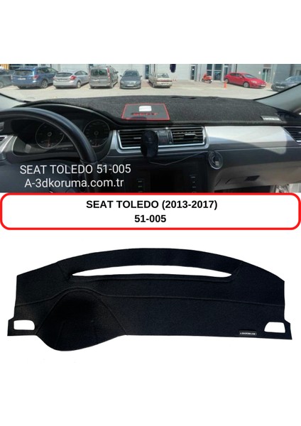 Seat Toledo (2013-2017) Torpido Koruma Kılıfı 3d Koruyucu Halı Örtü