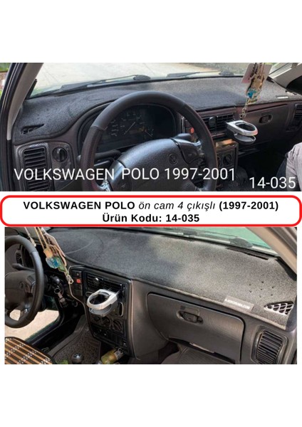 Volkswagen Polo (Ön Cam 4 Çıkışlı) (1997-2001) Torpido Koruma Kılıfı 3d Koruyucu Halı Örtü