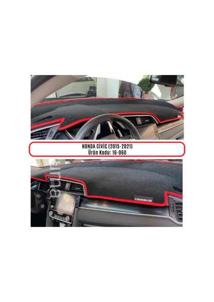 Honda Civic (2015-2021) Torpido Koruma Kılıfı 3d Koruyucu Halı Örtü