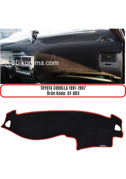 Toyota Corolla (1991-1997) Torpido Koruma Kılıfı / 3d Koruyucu Halı / Örtü