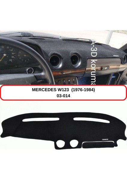 Mercedes -Benz W123 (1976-1984) Torpido Koruma Kılıfı 3d Koruyucu Halı Örtü