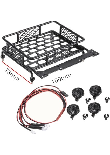 Rc 1:10 Çatı Bagaj Rafı LED Işık Çubuğu CC01 SCX10 Eksenel D90 Araba (Yurt Dışından) modelleri