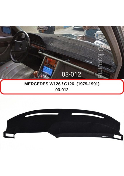 Mercedes -Benz W126/C126 (1979-1991) Torpido Koruması / Halısı / Örtüsü / Kılıfı