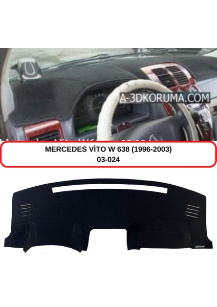 Mercedes -Benz Vito W638 (1996-2003) Torpido Koruma Kılıfı 3d Koruyucu Halı Örtü