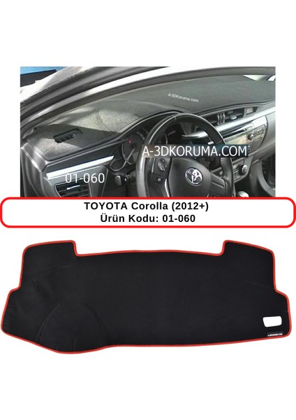 Toyota Corolla (2012+) Torpido Koruma Kılıfı 3d Koruyucu Halı Örtü