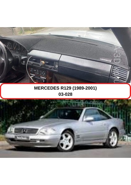 Mercedes -Benz R129 (1989-2001) Torpido Koruma Kılıfı 3d Koruyucu Halı Örtü
