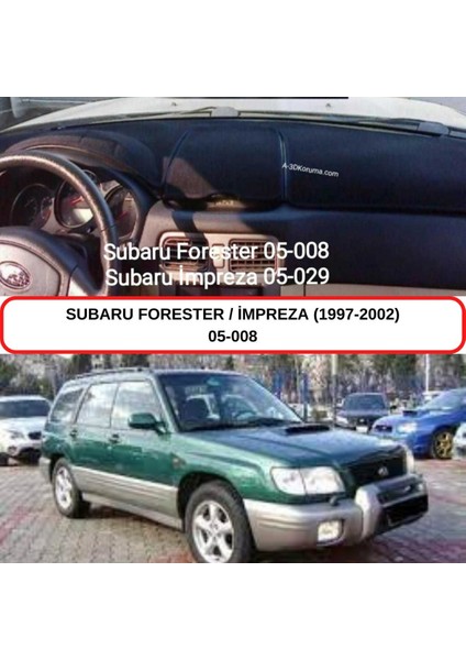Subaru Forester (1997-2002) Tek Kapaklı Torpido Koruma Kılıfı 3d Koruyucu Halı Örtü