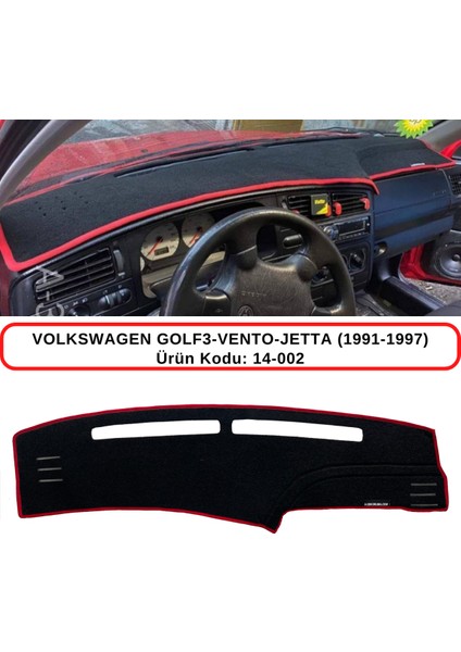 Volkswagen Golf 3 / Vento / Jetta (1991-1997) Torpido Koruma Kılıfı 3d Koruyucu Halı Örtü