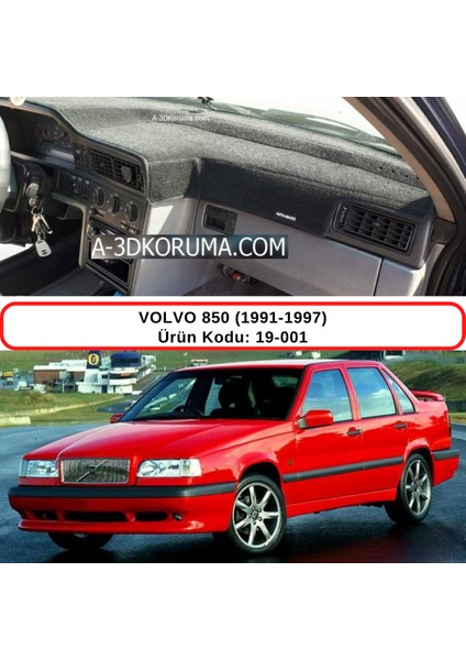 Volvo 850 (1991-1997) Torpido Koruma Kılıfı 3d Koruyucu Halı Örtü