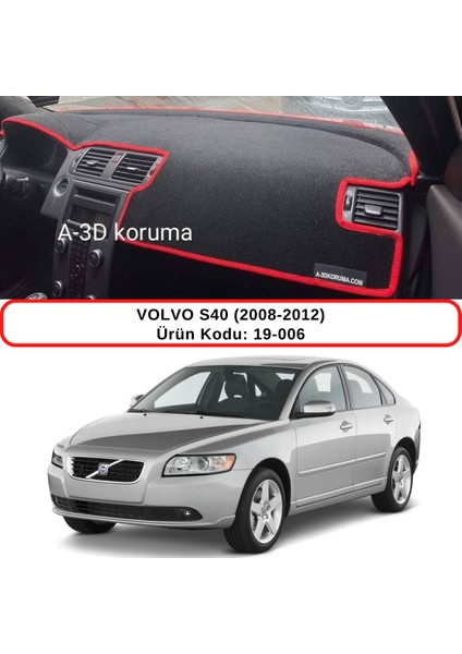 Volvo S40 (2008-2012) Coupe Torpido Koruma Kılıfı 3d Koruyucu Halı Örtü