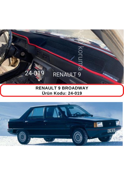 Renault 9 Broadway R9 Torpido Koruma Kılıfı 3d Koruyucu Halı Örtü