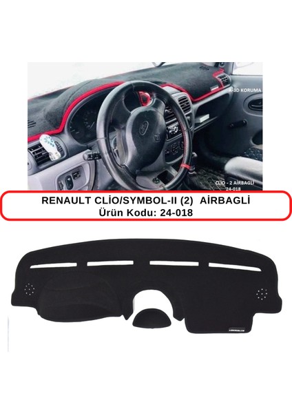 Renault Clio / Symbol Iı (2) Airbagli Torpido Koruma Kılıfı 3d Koruyucu Halı Örtü