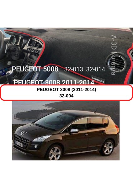 Peugeot 3008 (2011-2014) Torpido Koruması / Halısı / Örtüsü