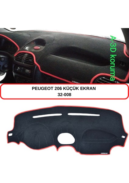 Peugeot 206 Küçük Ekran Torpido Koruması / Halısı / Örtüsü