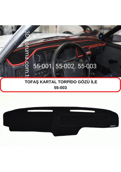 Tofaş Kartal Torpido Gözlü Torpido Koruma Kılıfı / 3d Koruyucu Halı / Örtü