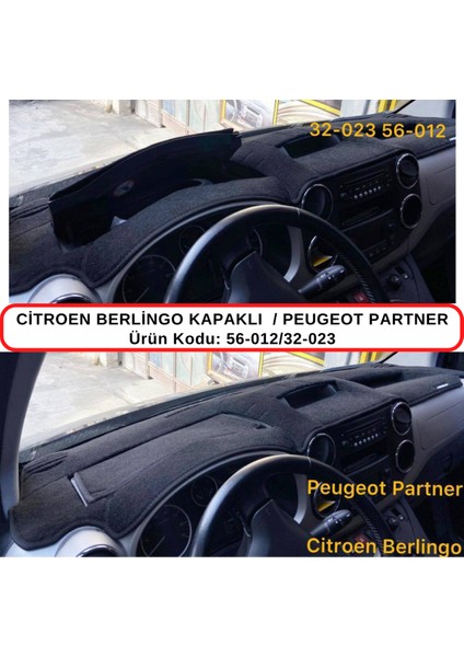 Citroen Berlingo Kapaklı Torpido Koruma Kılıfı 3d Koruyucu Halı Örtü